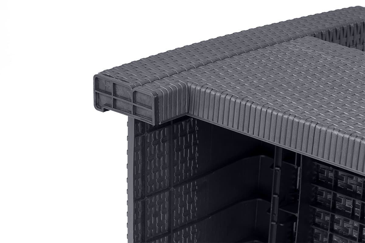 Кресло ARIZONA (2 шт) антрацит подушки серые