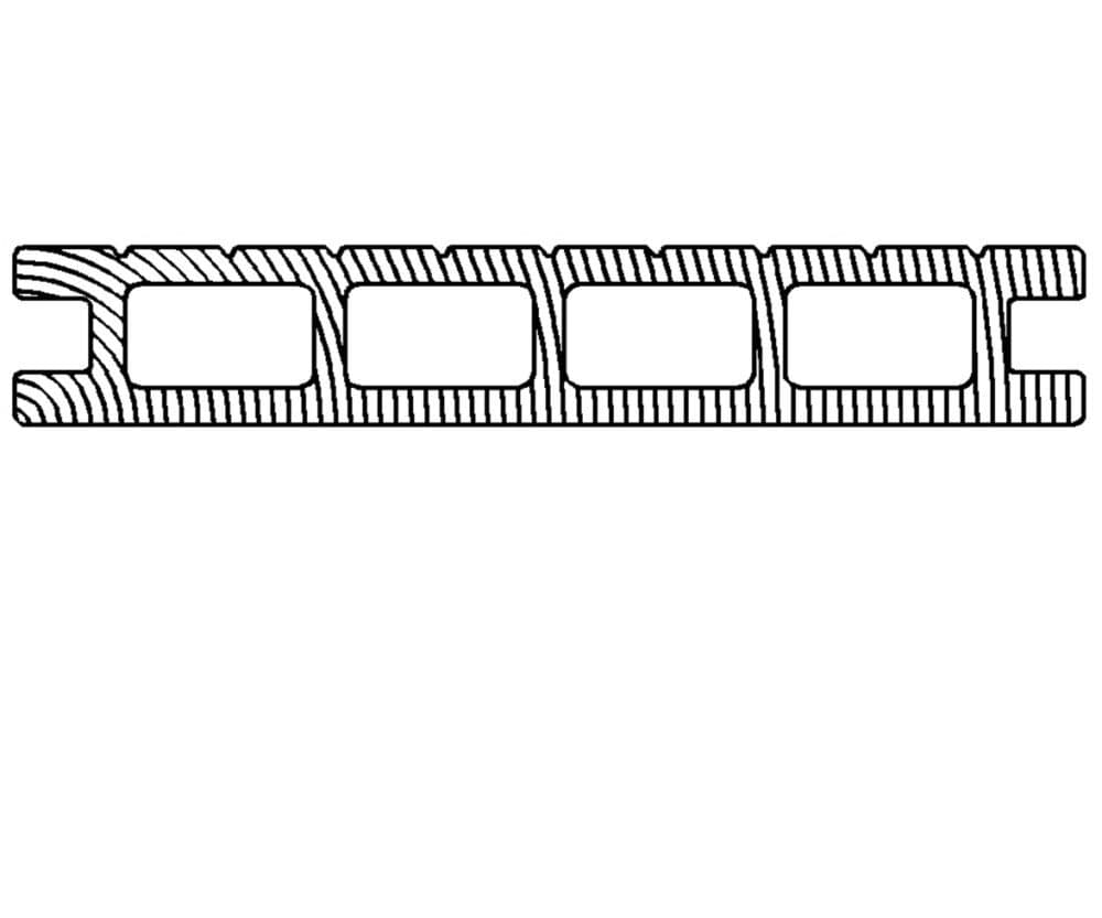 Террасная доска DeckLine Classic 3D-тиснение/широкий вельвет (Сосна)